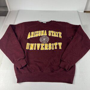 Champion Arizona State Sun Devils Sweatshirt Adult Small Red Faded ECO Crewneck